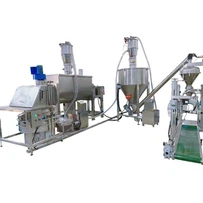 Линия за смесване и опаковане на прах от 25 кг